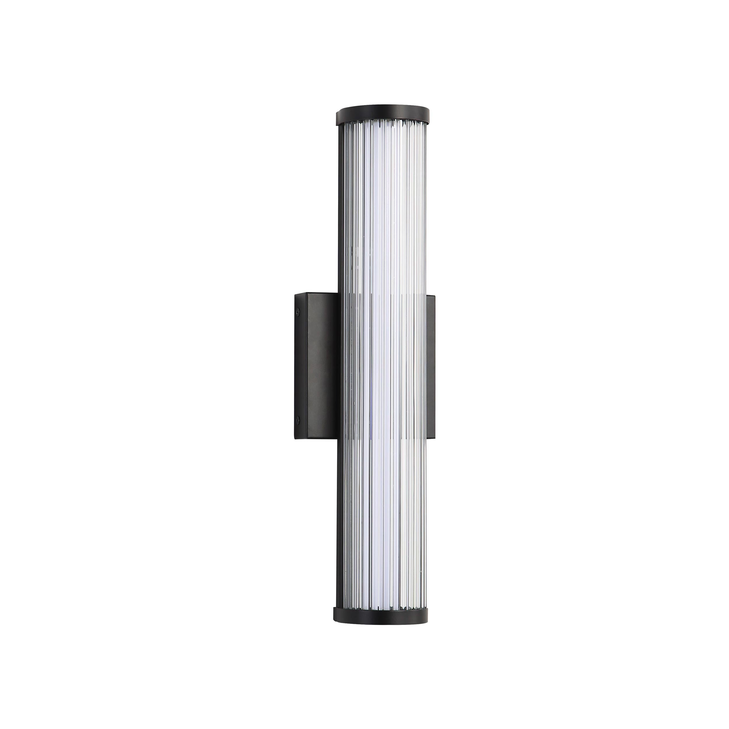 Golden Lighting Rodara Integrated LED 17in Outdoor Wall in Matte Black - - Golden Lighting