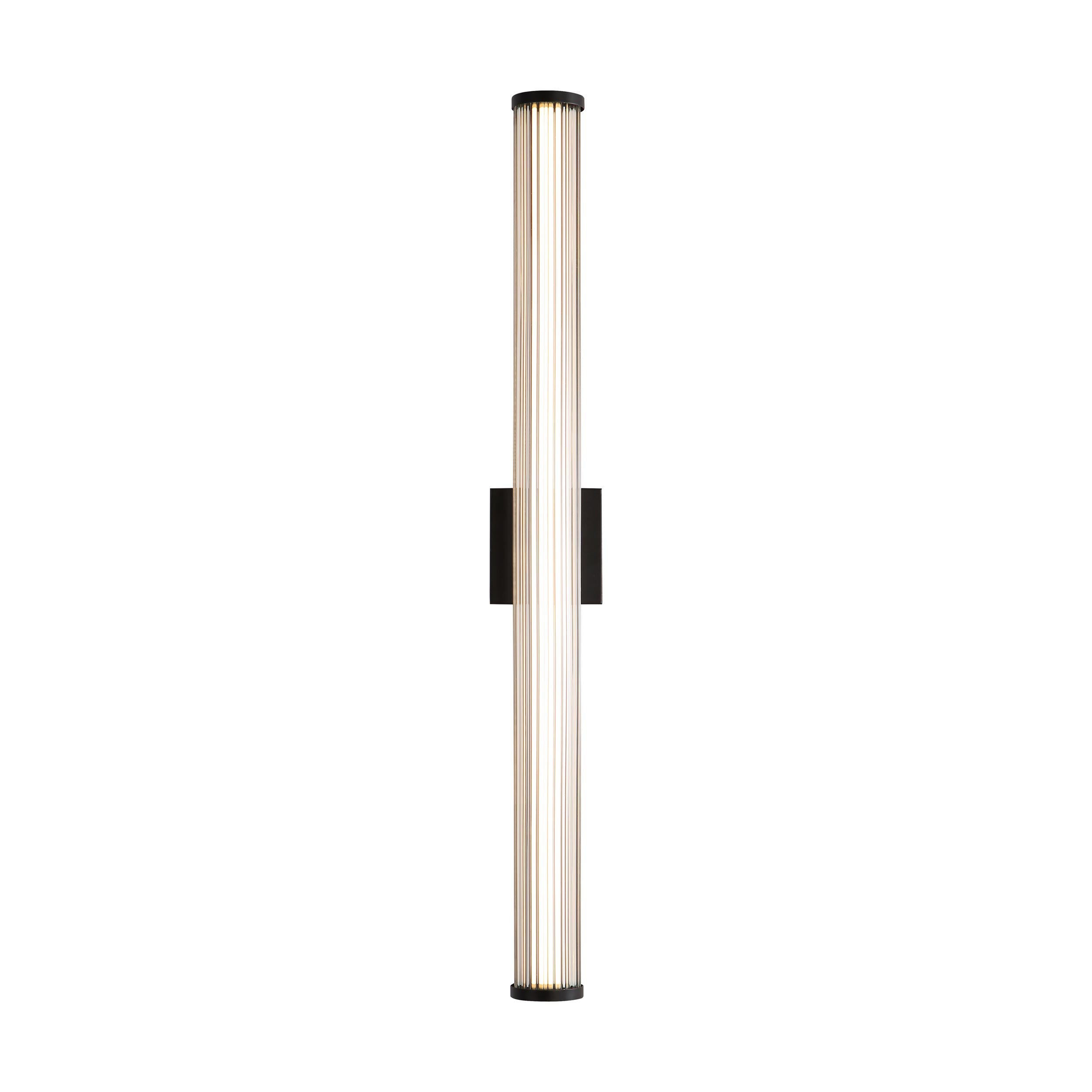 Rodara LED 36" Wall Sconce - Outdoor in Matte Black with Clear Glass Shade - - Golden Lighting