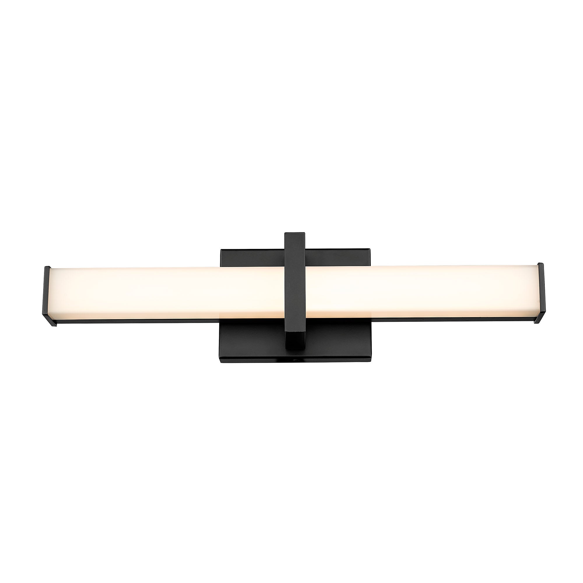 Elon 19" Bath Bar - Matte Black / Opal / White - Golden Lighting