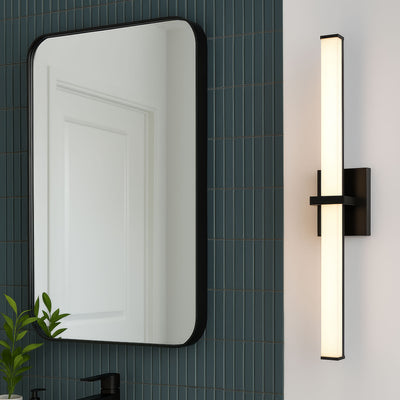 Golden Lighting Elon Integrated LED 30in Vanity in Matte Black - - Golden Lighting