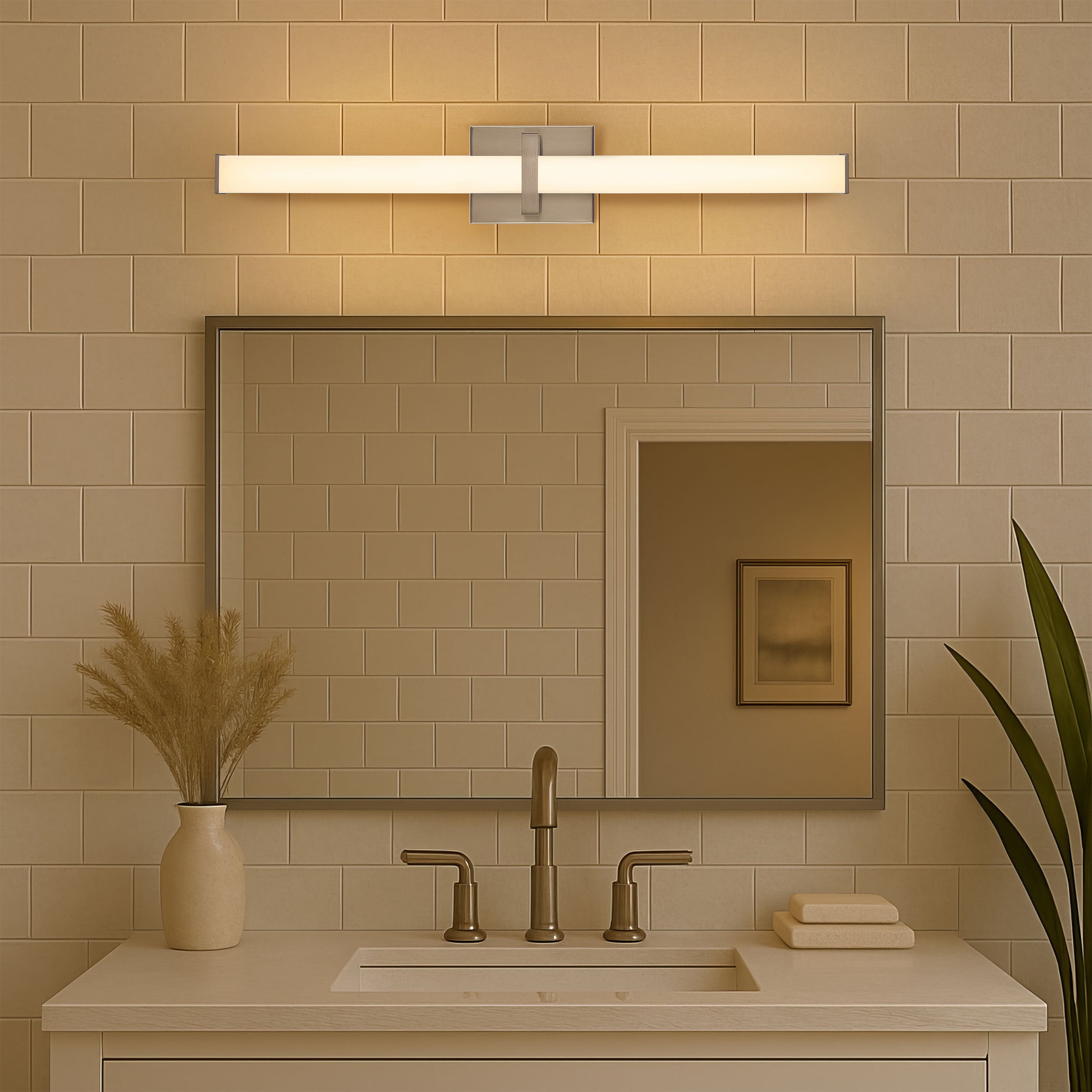 Golden Lighting Elon Integrated LED 30in Vanity in Chrome - - Golden Lighting