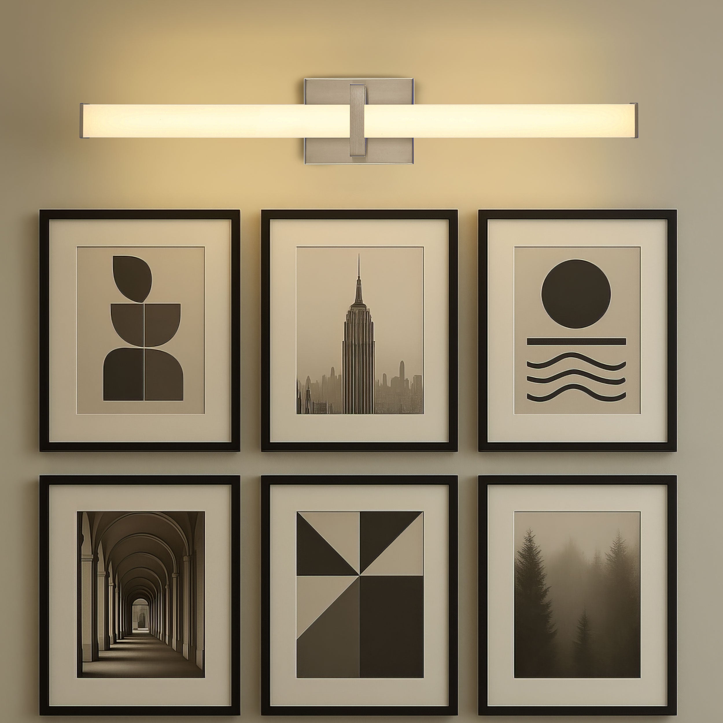 Golden Lighting Elon Integrated LED 30in Vanity in Pewter