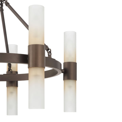 Lyssna Cirkel 10-light Chandelier in Modern Bronze