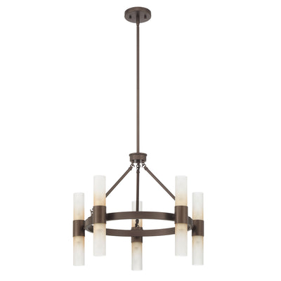 Lyssna Cirkel 10-light Chandelier in Modern Bronze, alternate view - Golden Lighting