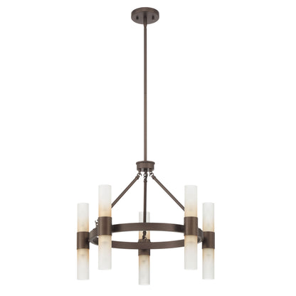 Lyssna Cirkel 10-light Chandelier in Modern Bronze