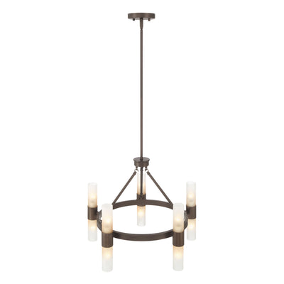 Lyssna Cirkel 10-light Chandelier in Modern Bronze, alternate view - Golden Lighting