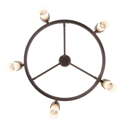 Lyssna Cirkel 10-light Chandelier in Modern Bronze