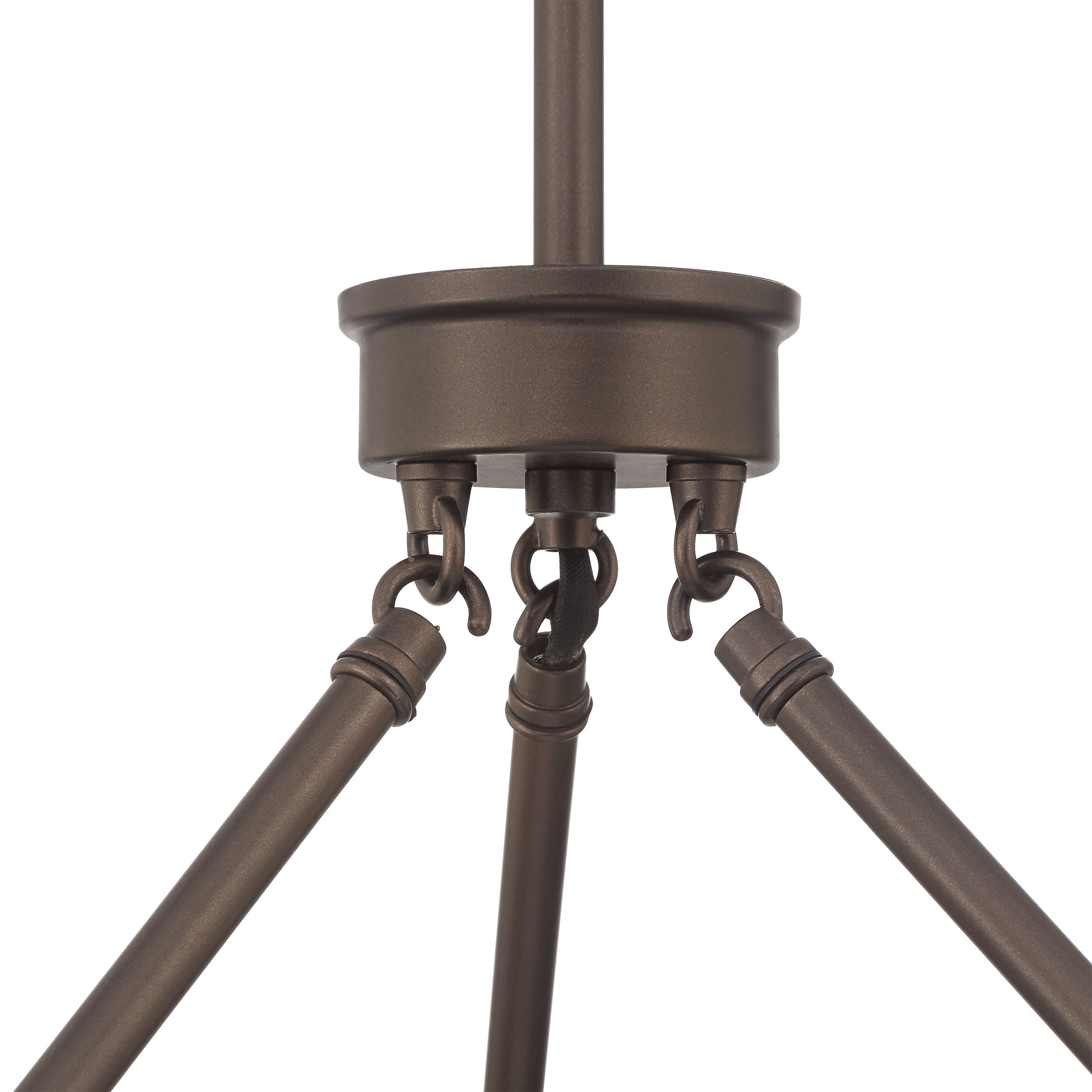 Lyssna Cirkel 10-light Chandelier in Modern Bronze