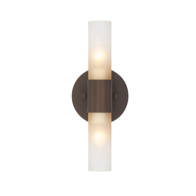 Lyssna Cirkel 2-light Wall Sconce in Modern Bronze - Golden Lighting