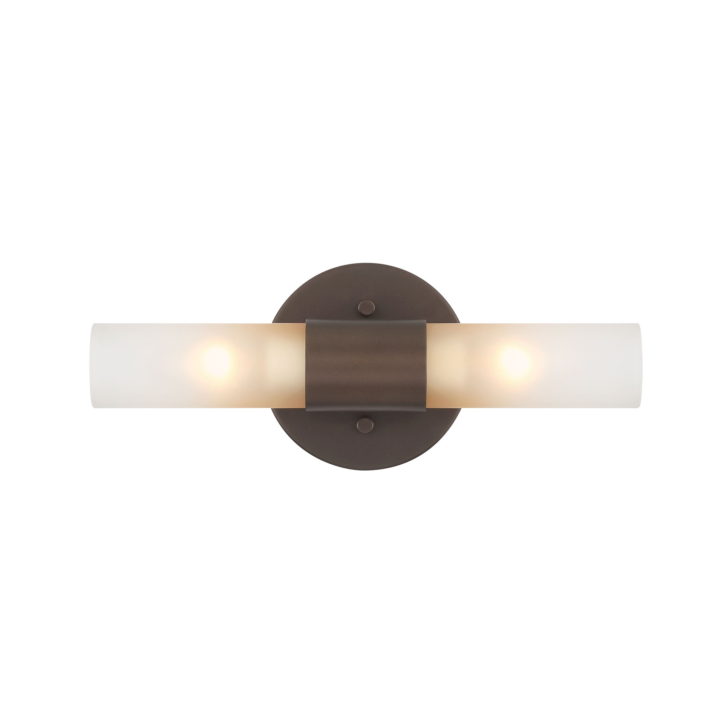 Lyssna Cirkel 2 Light Wall Sconce in Oil Rubbed Bronze with Etched Bronze Ombre - - Golden Lighting