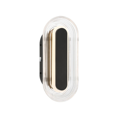 Plexus Integrated LED 13" Outdoor Wall in Matte Black - Golden Lighting