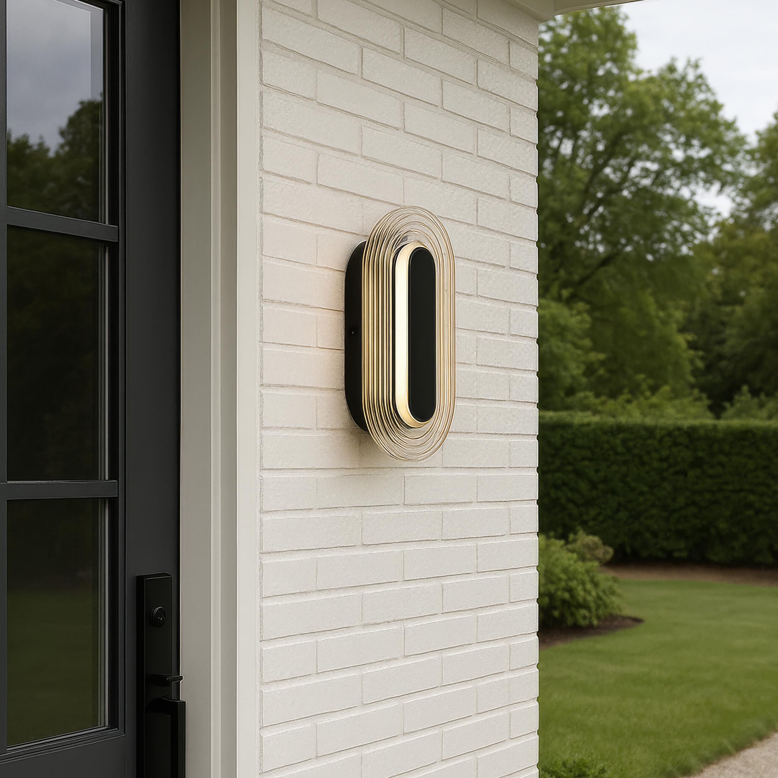 Plexus Integrated LED 13" Outdoor Wall in Matte Black