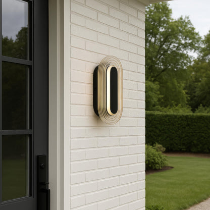 Plexus Integrated LED 13" Outdoor Wall in Matte Black