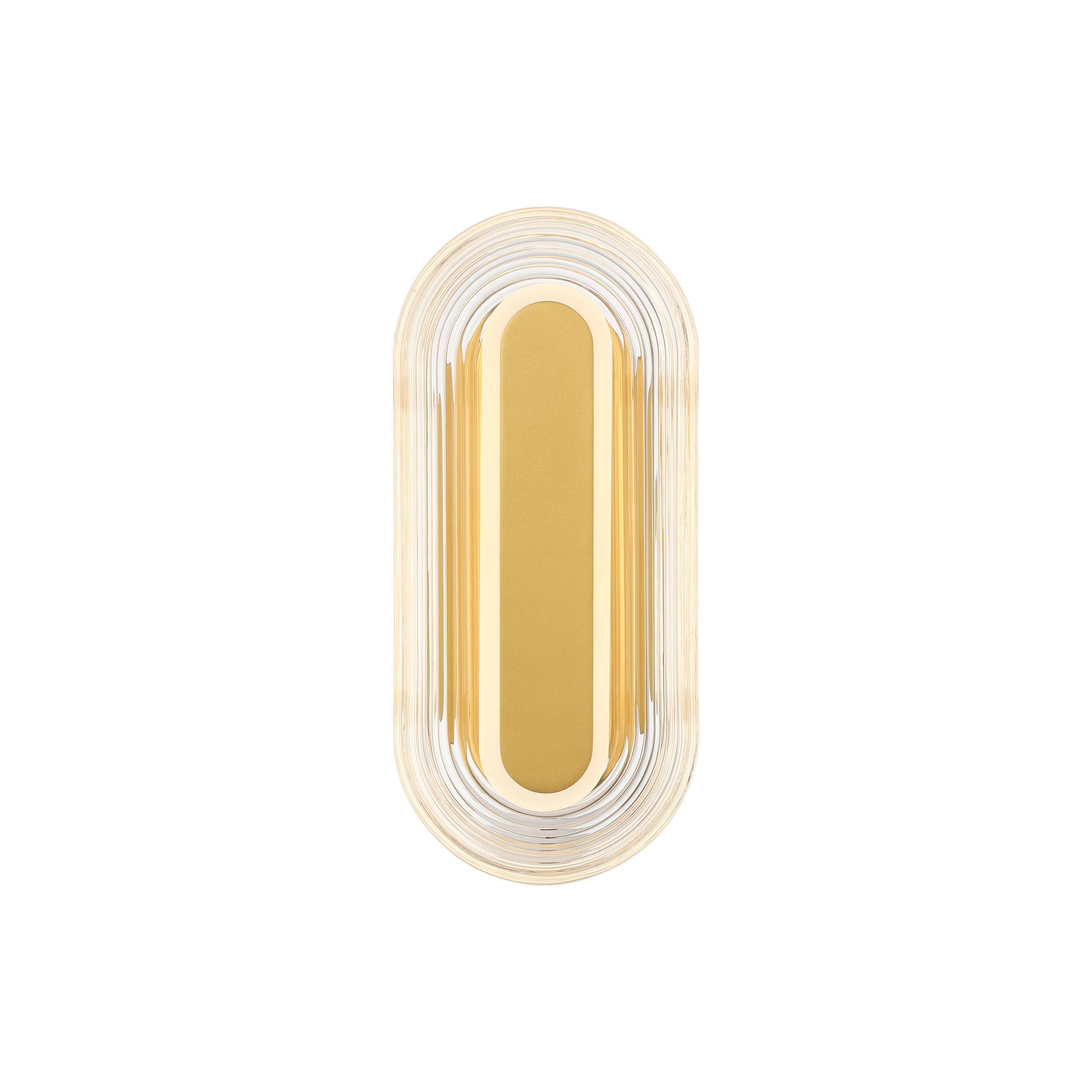 Plexus Integrated LED 13" Outdoor Wall in Satin Brushed Gold