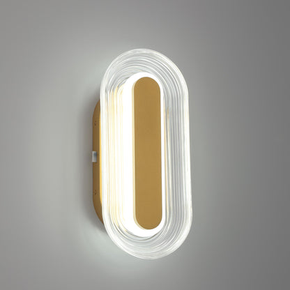 Plexus Integrated LED 13" Outdoor Wall in Satin Brushed Gold