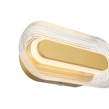 Plexus Integrated LED 13" Outdoor Wall in Satin Brushed Gold