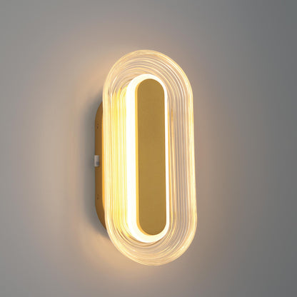 Plexus Integrated LED 13" Outdoor Wall in Satin Brushed Gold