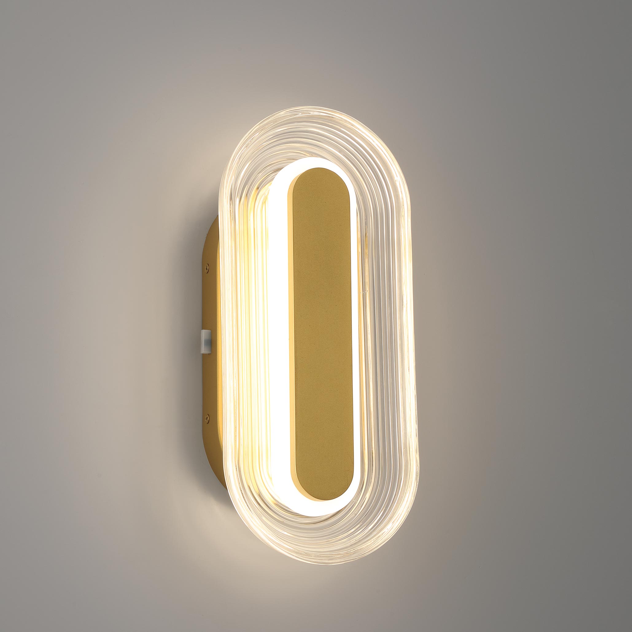 Plexus Integrated LED 13" Outdoor Wall in Satin Brushed Gold