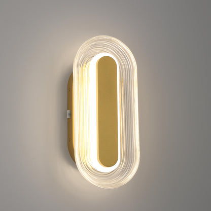 Plexus Integrated LED 13" Outdoor Wall in Satin Brushed Gold
