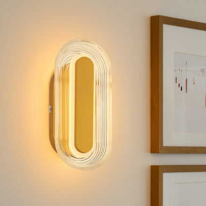 Plexus Integrated LED 13" Outdoor Wall in Satin Brushed Gold
