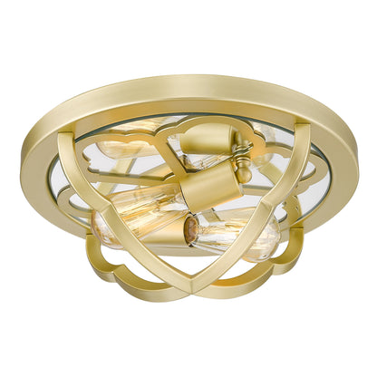 Saxon Flush Mount in Olympic Gold - - Golden Lighting