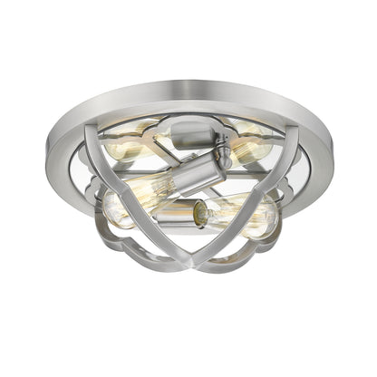 Smithsonian Saxon Flush Mount in Pewter - - Golden Lighting