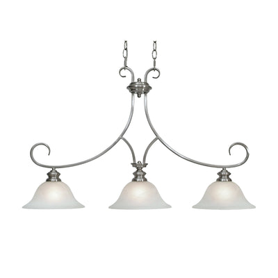 Lancaster 3-light Pendant in Pewter - Golden Lighting