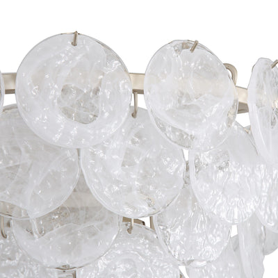 Yep by Golden Lighting Cascada 8-light Pendant in Aegean Silver and Cirrus Cloud Glass - - Golden Lighting