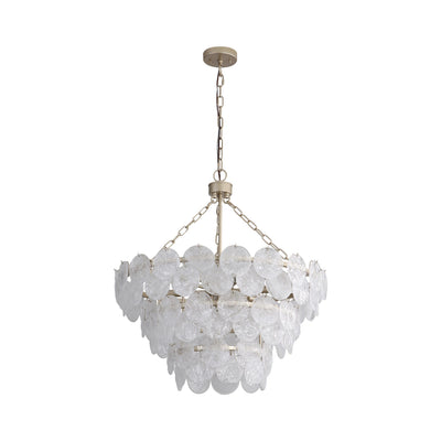 Yep by Golden Lighting Cascada 11-light Pendant in Aegean Silver and Cirrus Cloud Glass - - Golden Lighting