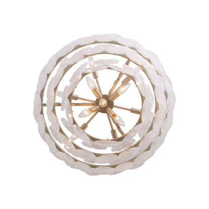 Yep by Golden Lighting Cascada 11-light Pendant in Aegean Silver and Cirrus Cloud Glass - - Golden Lighting