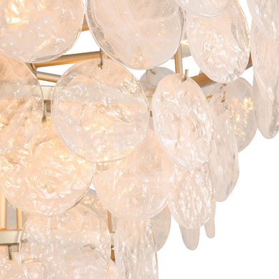Yep by Golden Lighting Cascada 11-light Pendant in Aegean Silver and Cirrus Cloud Glass - - Golden Lighting