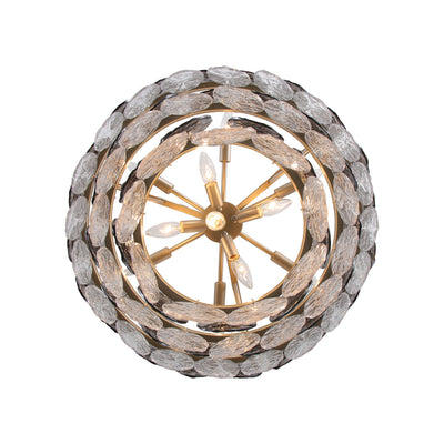 Yep by Golden Lighting Cascada 11-light Pendant in Aegean Silver and Smoke Plated Glass - - Golden Lighting