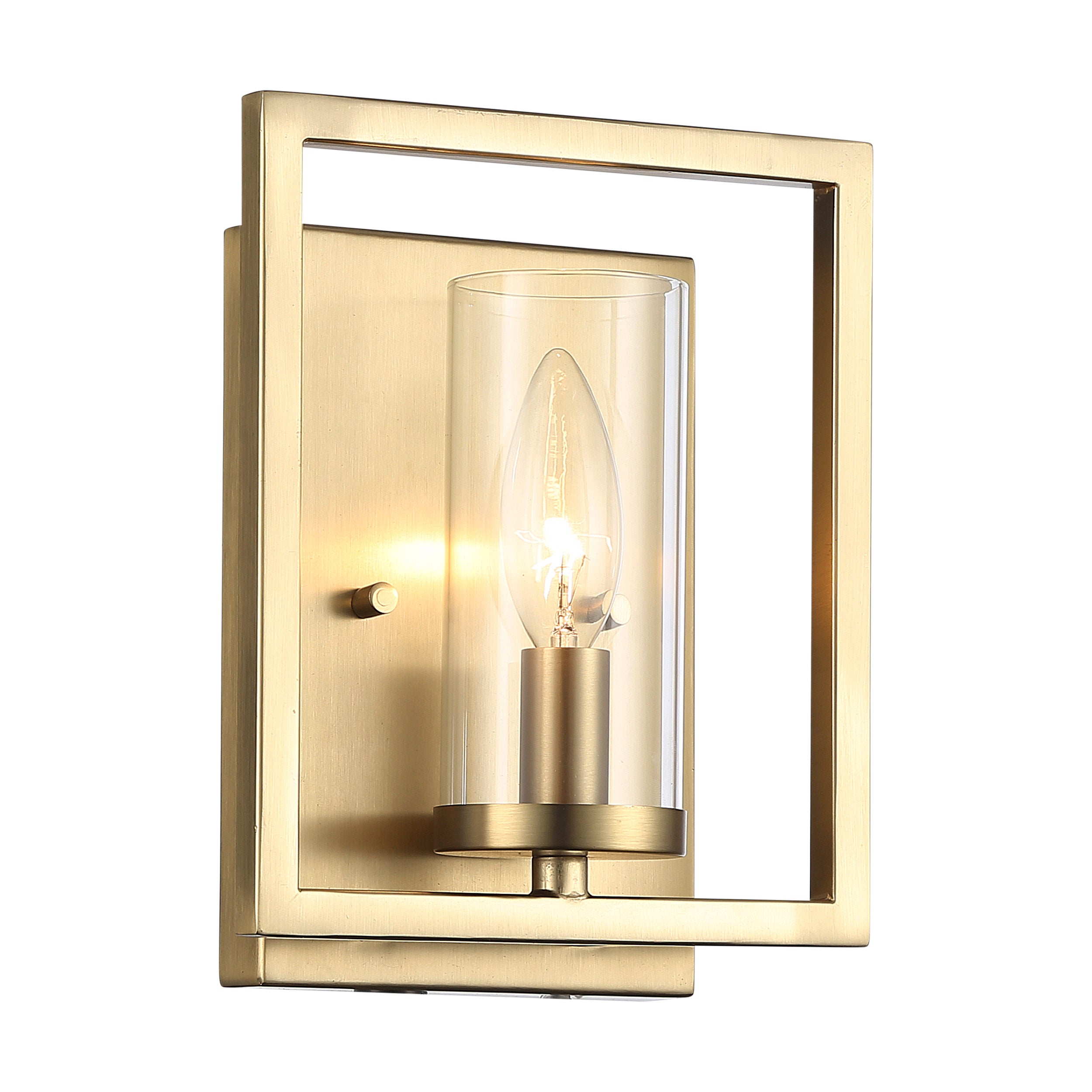 Golden Lighting Marco 1-light Wall Sconce in Brushed Champagne Brass - - Golden Lighting