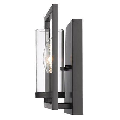 Golden Lighting Marco 1-light Wall Sconce in Matte Black - - Golden Lighting