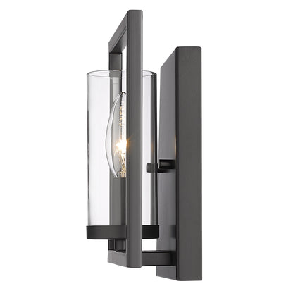 Golden Lighting Marco 1-light Wall Sconce in Matte Black - - Golden Lighting