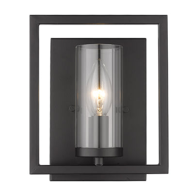 Golden Lighting Marco 1-light Wall Sconce in Matte Black - - Golden Lighting