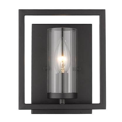 Golden Lighting Marco 1-light Wall Sconce in Matte Black - - Golden Lighting