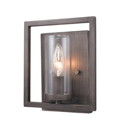 Golden Lighting Marco 1-light Wall Sconce in Gunmetal Bronze - Default Title - Golden Lighting