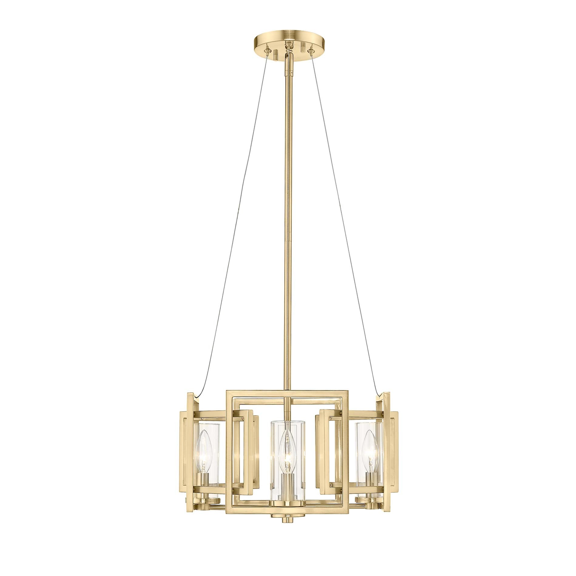 Golden Lighting Marco 4-light Pendant in Brushed Champagne Brass - - Golden Lighting
