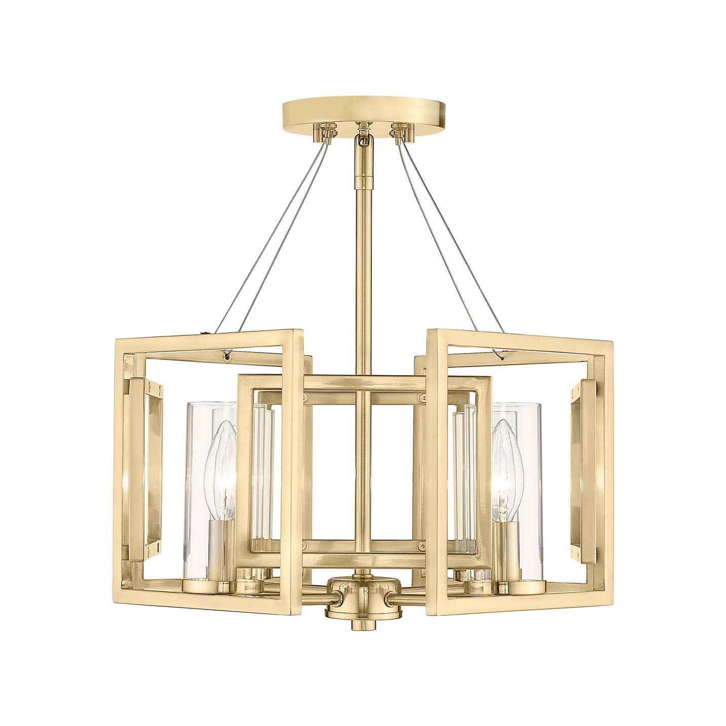 Golden Lighting Marco 4-light Pendant in Brushed Champagne Brass - - Golden Lighting