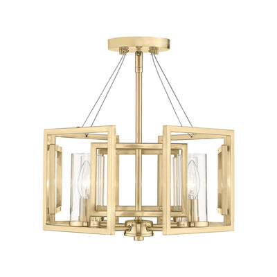 Golden Lighting Marco 4-light Pendant in Brushed Champagne Brass - - Golden Lighting