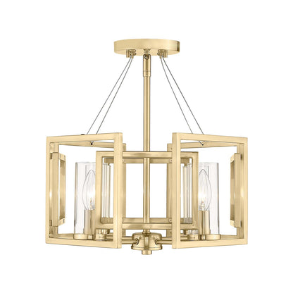 Golden Lighting Marco 4-light Pendant in Brushed Champagne Brass - - Golden Lighting