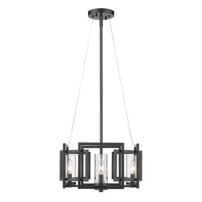 Golden Lighting Marco 4-light Pendant in Matte Black - - Golden Lighting