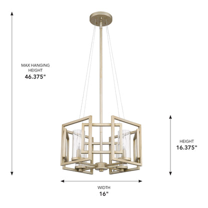 Golden Lighting Marco 4-light Pendant in White Gold - - Golden Lighting