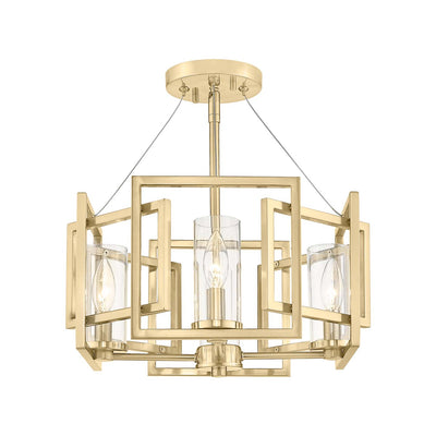 Golden Lighting Marco 4-light Pendant in Brushed Champagne Brass - Default Title - Golden Lighting