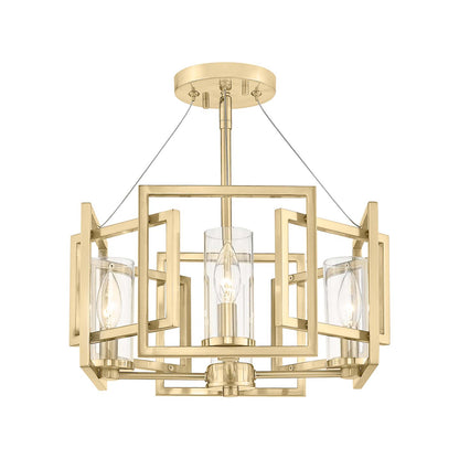 Golden Lighting Marco 4-light Pendant in Brushed Champagne Brass