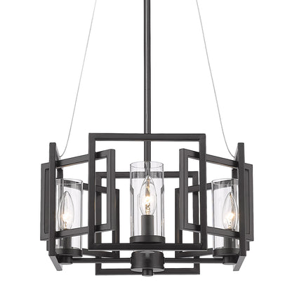 Marco 4 Light Pendant in Matte Black - - Golden Lighting