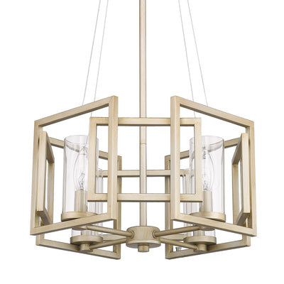 Golden Lighting Marco 4-light Pendant in White Gold - - Golden Lighting