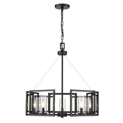 Golden Lighting Marco 5-light Chandelier in Matte Black - - Golden Lighting