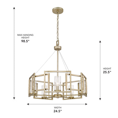 Golden Lighting Marco 5-light Chandelier in White Gold - - Golden Lighting